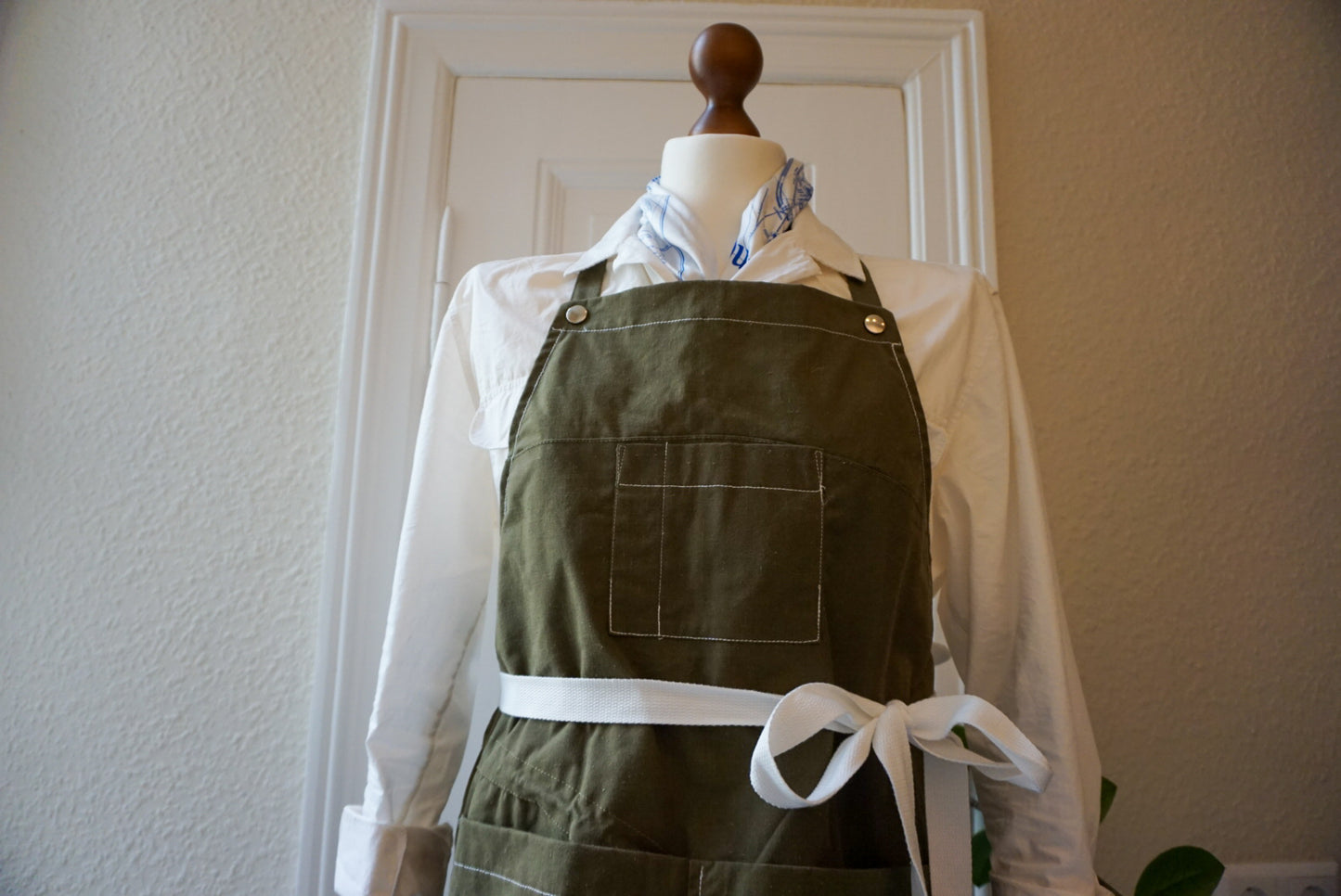 1990s Romanian Army Tent/Poncho Fabric Apron